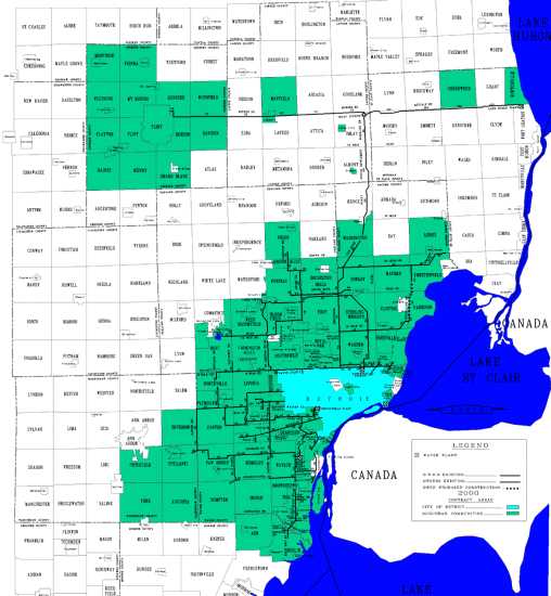 DWSD Water System Coverage Areas