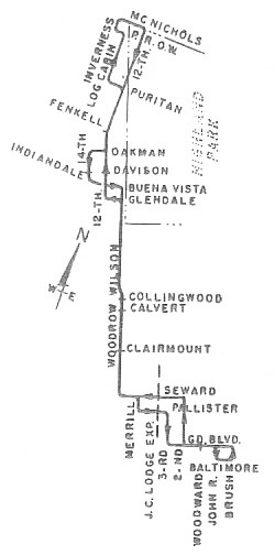 Woodrow Wilson 1956 DDOT Route