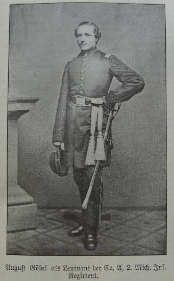 Lt. August Goebel, 2nd Michigan Infantry Regiment - from the 50th Anniversary Edition of the Michigan Volksblatt