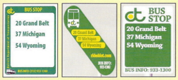 sample bus stop signs
