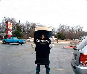 Heads up: 6-foot Guinness missing
