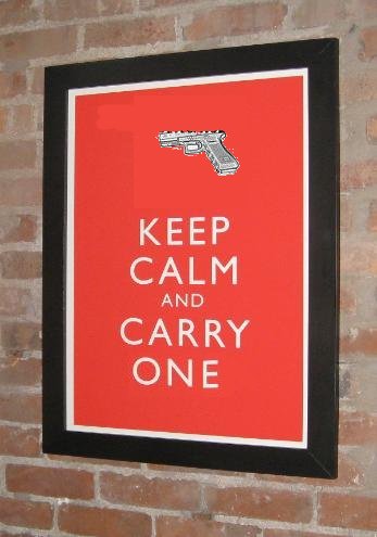 keep calm and carry one