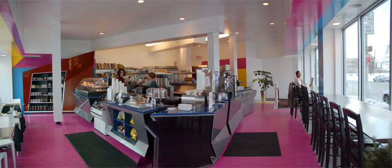 panorama of Mercury Coffee Bar Detroit