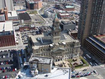 Overall shot of the Wayne County Building