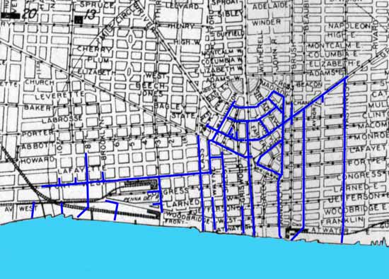 1921 Fire Boat Hydrant Lines