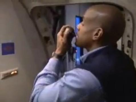 Flight Attendant doing raps!! (complete ed.)