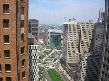 View from One Woodward (Summer)