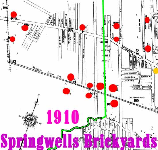 1910 Springwells brickyards