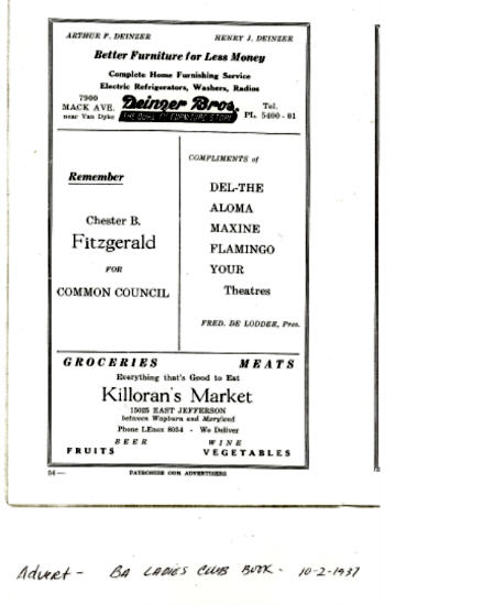 Theater ad 1937