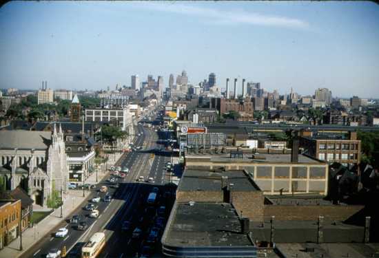 Looking towards downtown, July 1954