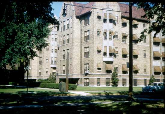 Apartment building at the corner of W. Chicago Blvd. and Genessee St.