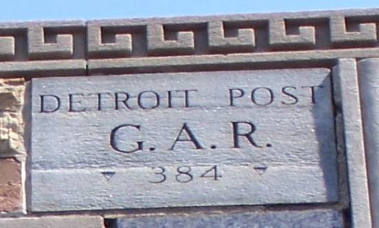 GAR stone-Michigan War Veteran's Memorial