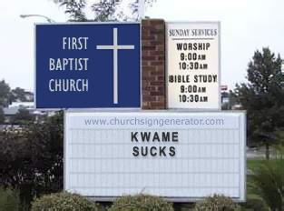 Kwame sign