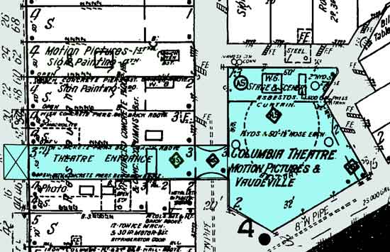 Columbia Theatre map