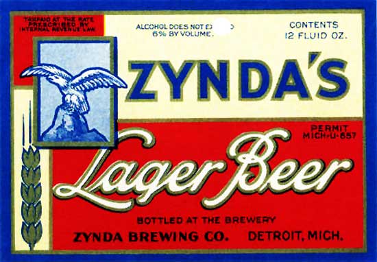 Zynda Brewing 19030s label