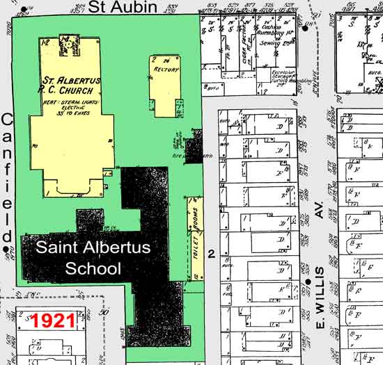 St Albertus map 1921