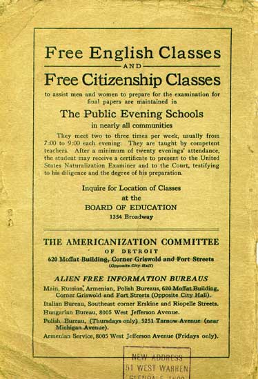 Detroit citizenship 1925