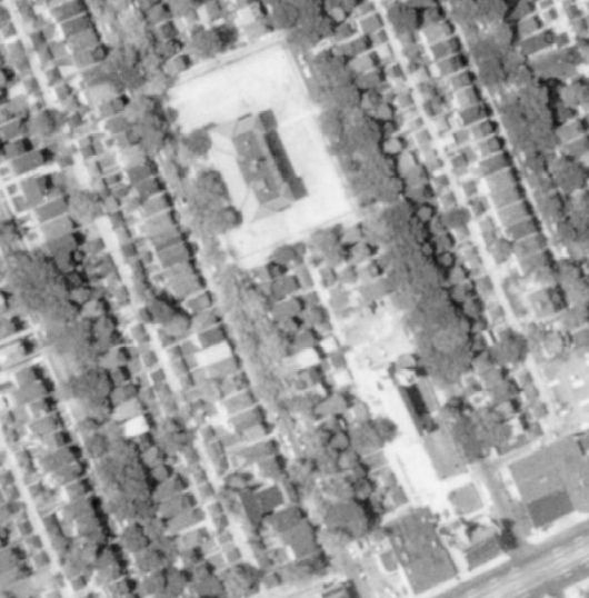 1961 aerial photo of Manistique St., north of Jefferson Ave., Detroit, MI
