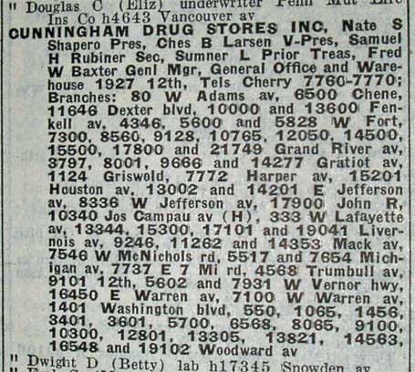Cunninham Drugs 1940