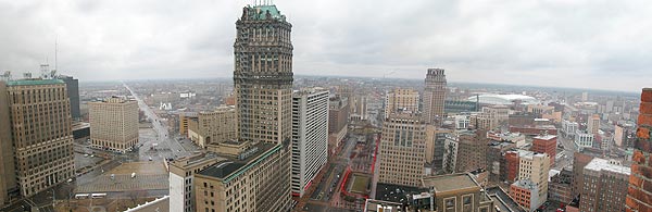 Detroit from the Cadillac Hotel